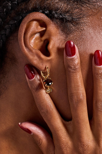 Espresso Martini Interchangeable Charm Huggie Hoop Set of 2