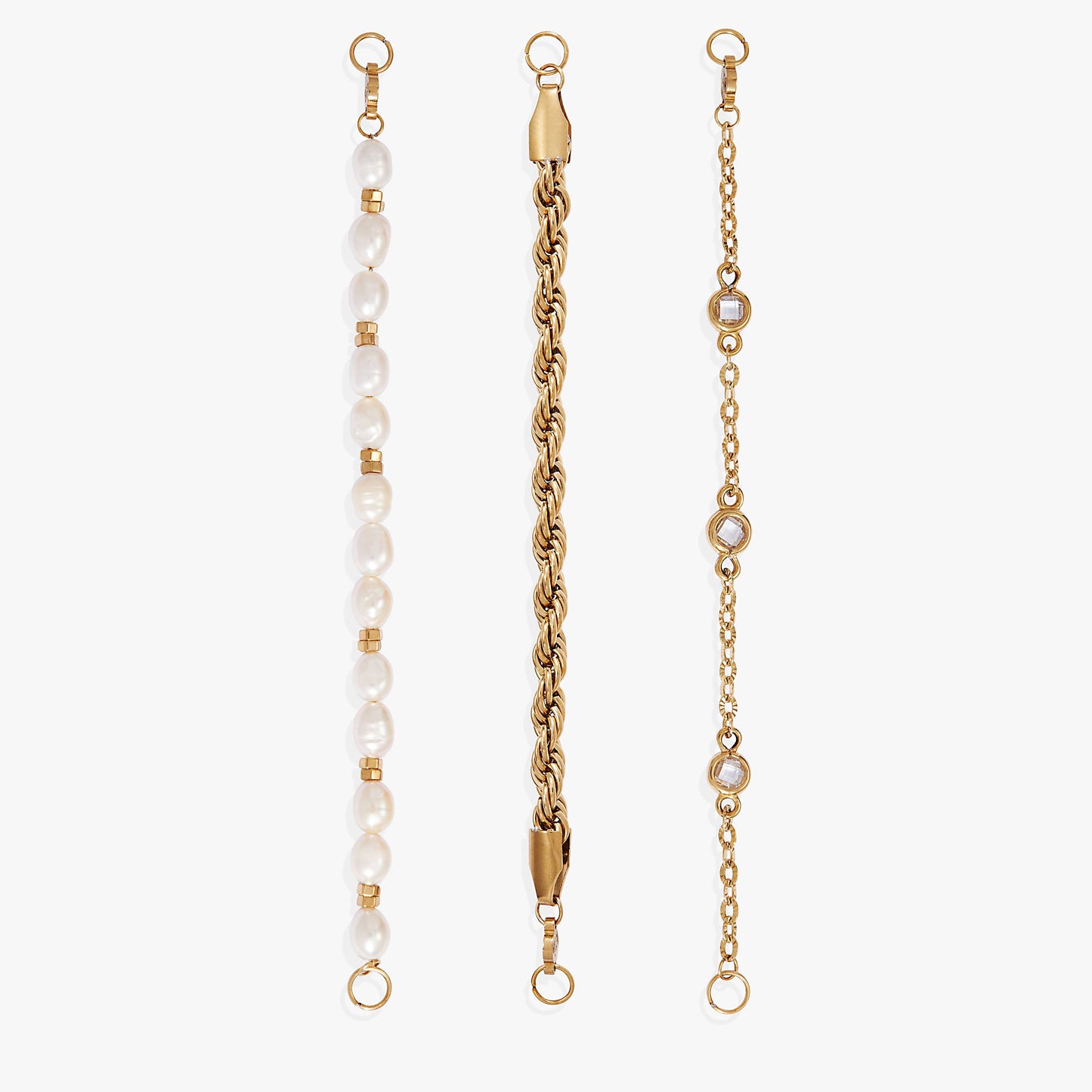 Crystal + Pearl Stranded™ Bracelet Set