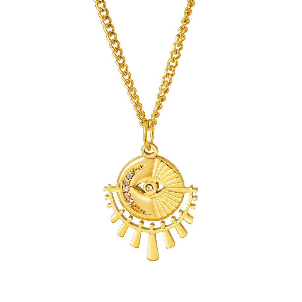Evil Eye Sun & Moon Necklace