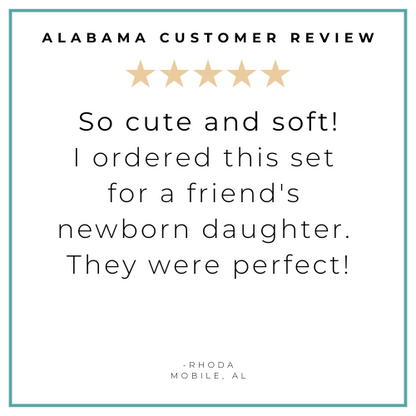 Gift Set: Alabama Baby Muslin Swaddle Blanket and Burp Cloth/Bib Combo Soft Breathable Bamboo Cotton