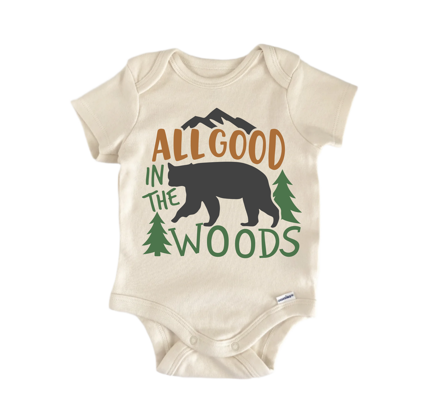 All Good Woods Bear Newborn Baby Onesie® Bodysuit