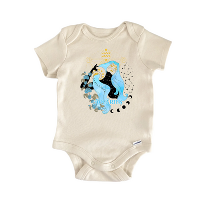 Aquarius Zodiac Newborn Baby Onesie® Bodysuit
