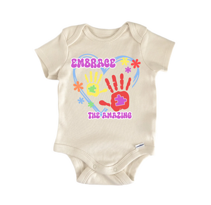 Autism Awareness Embrace Newborn Baby Onesie® Bodysuit
