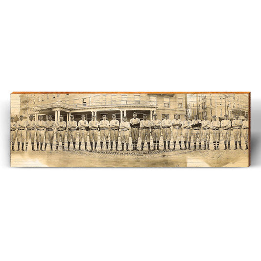 Vintage Baseball Team Photo | Wall Art Print on Real Wood