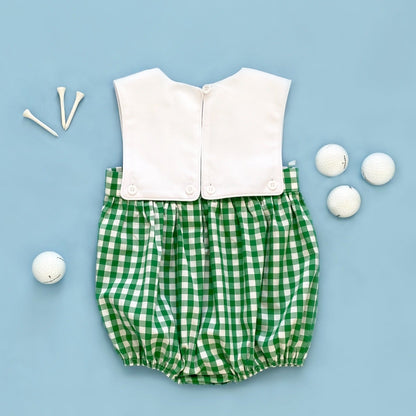 Baby Boy First Birthday Golf Outfit | Hole-In-One Reversible Golf Bubble