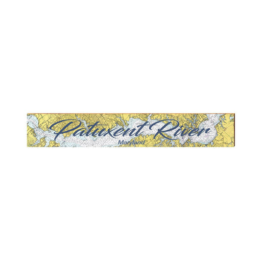 Patuxent River, Maryland Map Wooden Sign | Wall Art Print on Real Wood
