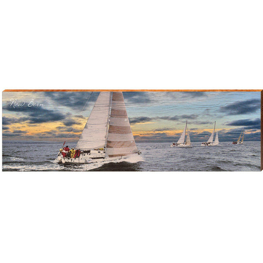 New Bern Regatta | Wall Art Print on Real Wood