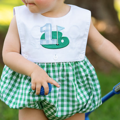 Baby Boy First Birthday Golf Outfit | Hole-In-One Reversible Golf Bubble
