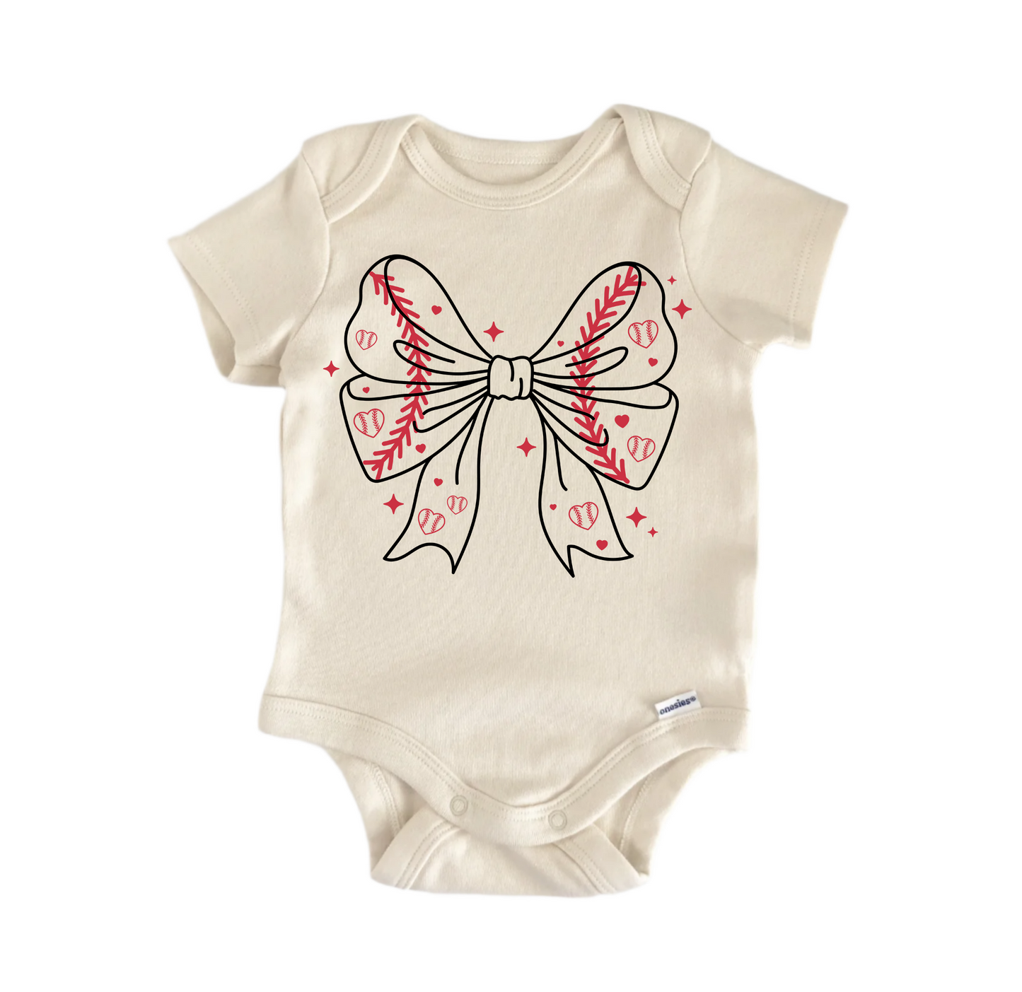 Baseball Bow Newborn Baby Onesie® Bodysuit