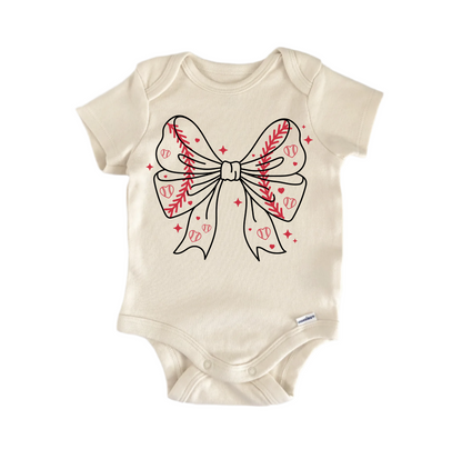 Baseball Bow Newborn Baby Onesie® Bodysuit