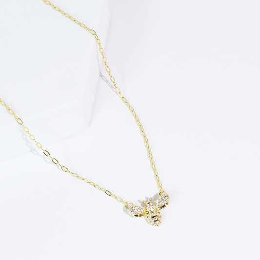 Bee Dazzled Gold Necklace
