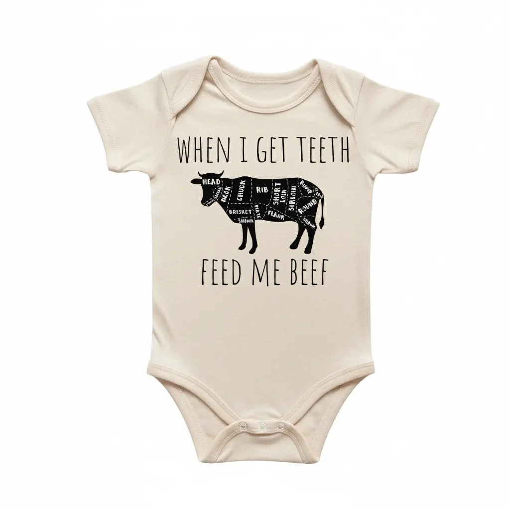 Beef Cow Bbq Newborn Baby Onesie® Bodysuit GS1