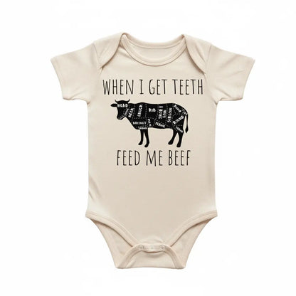 Beef Cow Bbq Newborn Baby Onesie® Bodysuit GS1