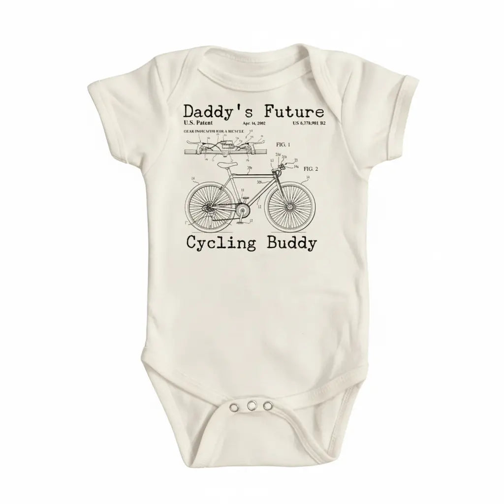 Bicycle Patent Newborn Baby Onesie® Bodysuit