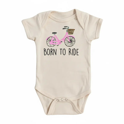 Bicycle Pink Born Newborn Baby Onesie® Bodysuit