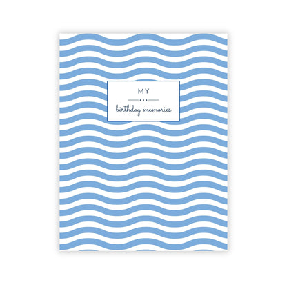 Birthday Memory Book- Blue Wave