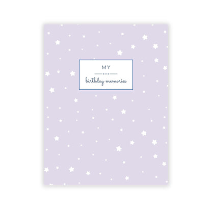 Birthday Memory Book- Lavender Stars