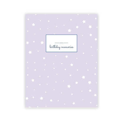 Birthday Memory Book- Lavender Stars