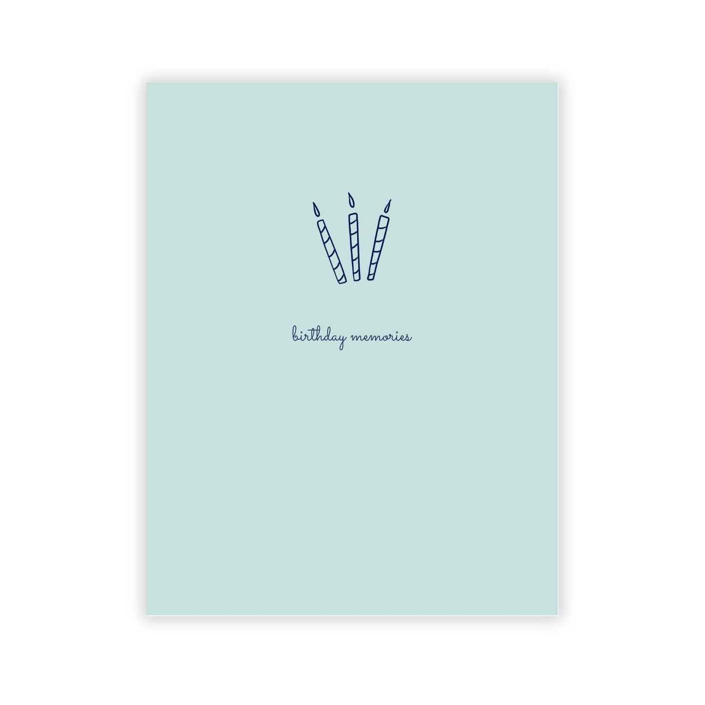 Birthday Memory Book- Seafoam Candles