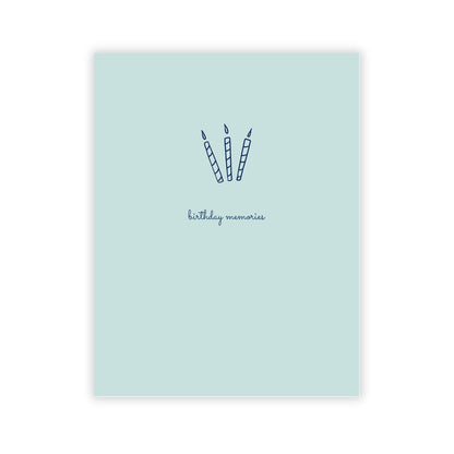Birthday Memory Book- Seafoam Candles