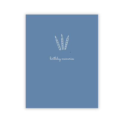 Birthday Memory Book- Blue Candles