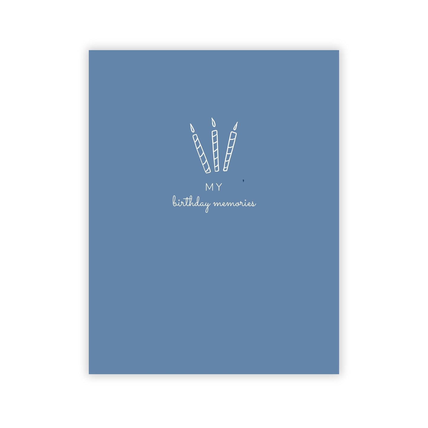 Birthday Memory Book- Blue Candles