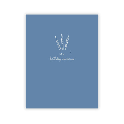 Birthday Memory Book- Blue Candles