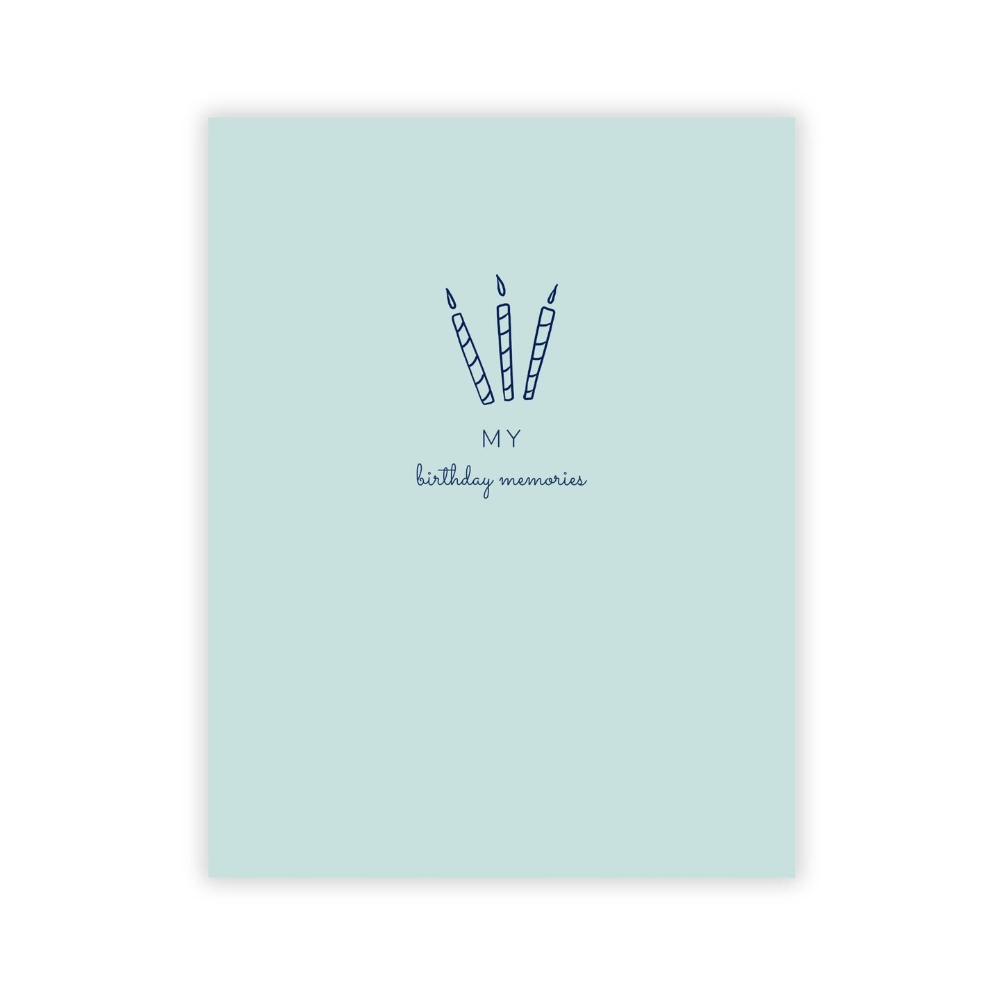 Birthday Memory Book- Seafoam Candles