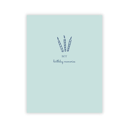 Birthday Memory Book- Seafoam Candles