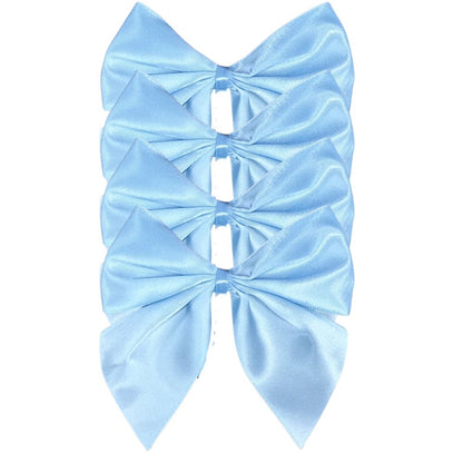 Blue: Satin Bow Napkin Ties - (Set of 4)