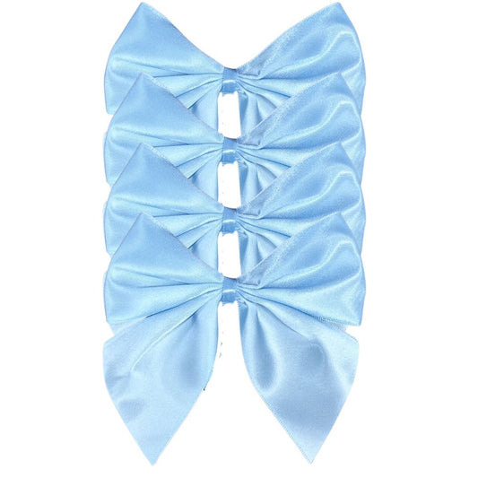 Blue: Satin Bow Napkin Ties - (Set of 4)
