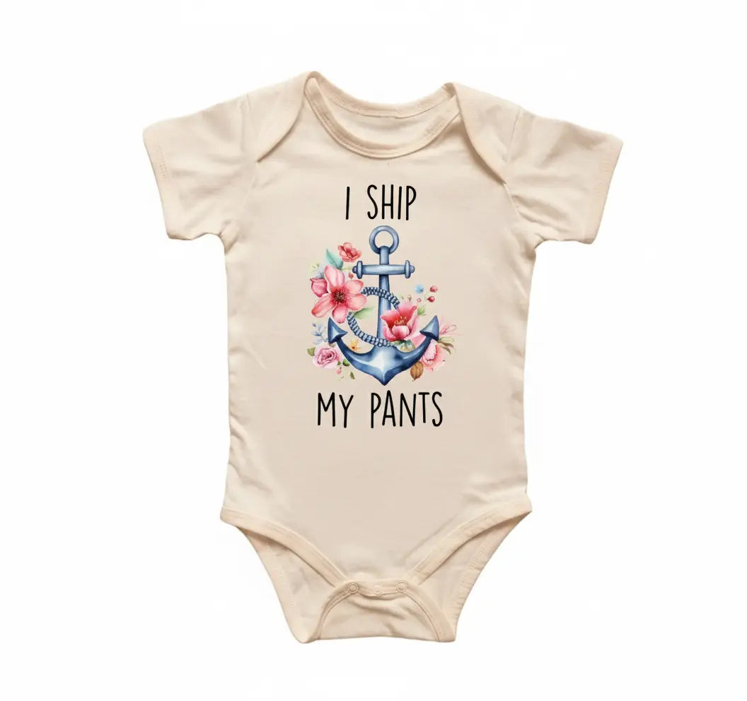 Boat Anchor Nautical Newborn Baby Onesie® Bodysuit