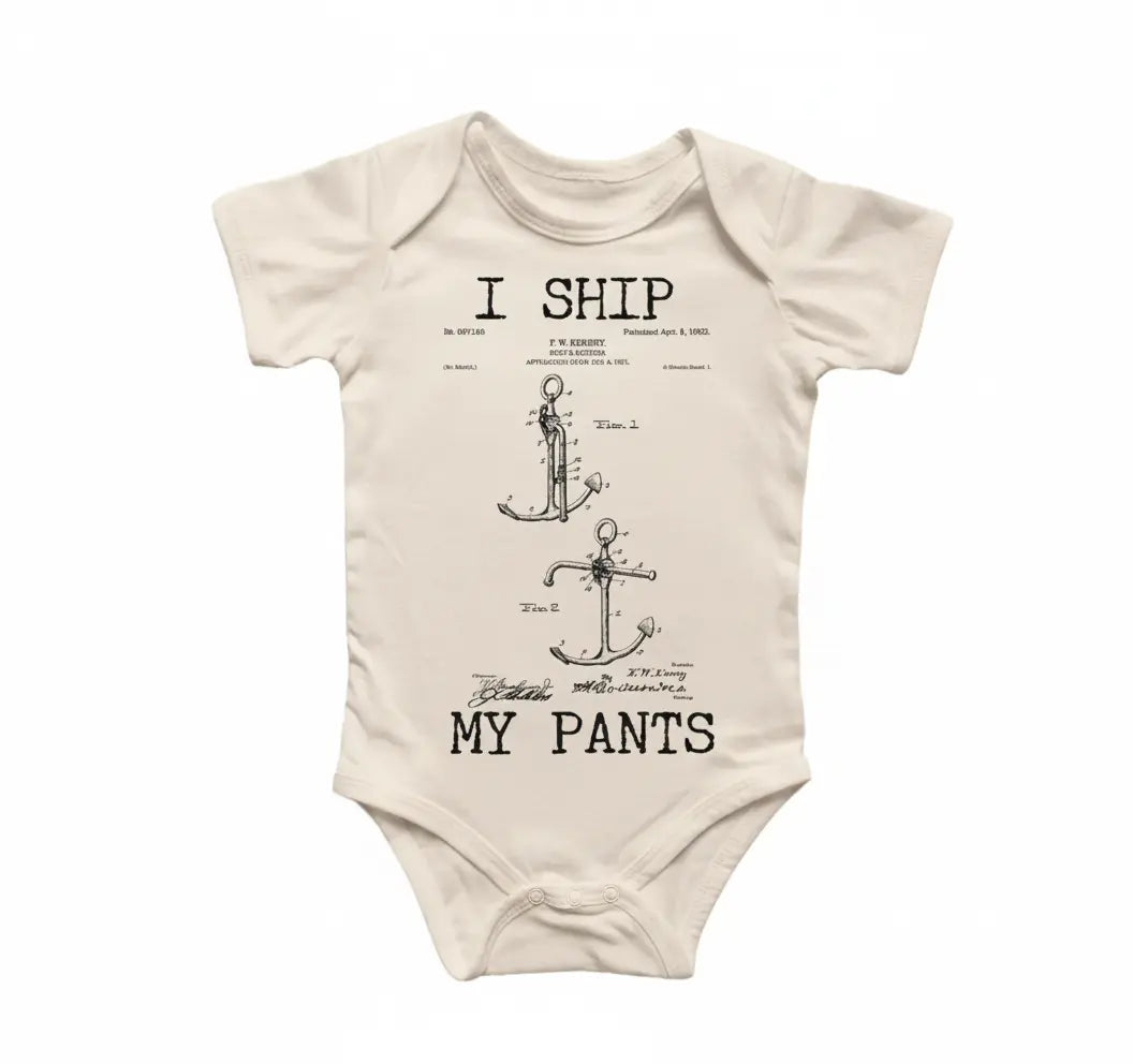 Boat Anchor Nautical Newborn Baby Onesie® Bodysuit