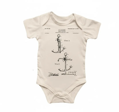 Boat Anchor Patent Newborn Gift Baby Onesie® Bodysuit