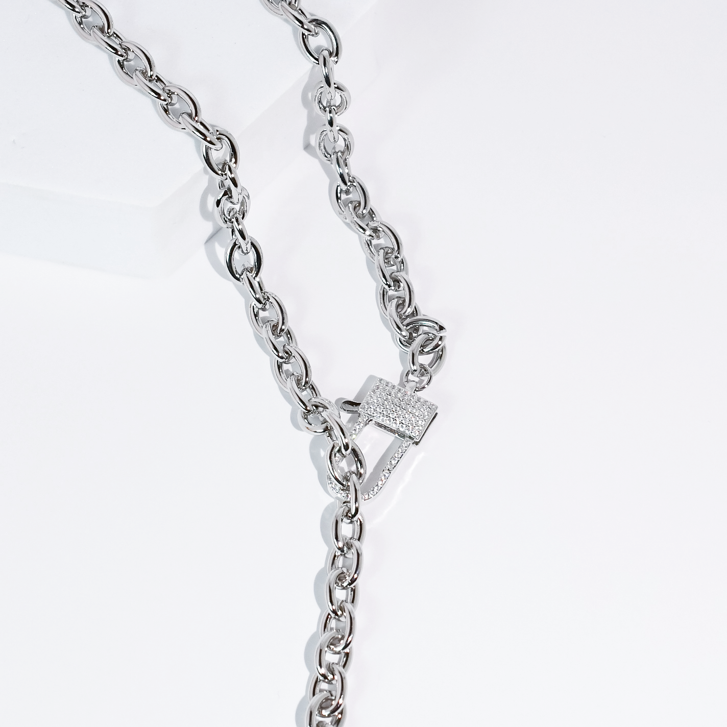Bold Moves Chain Silver Necklace