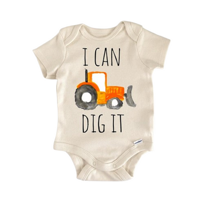Bulldozer Excavator Newborn Baby Onesie® Bodysuit