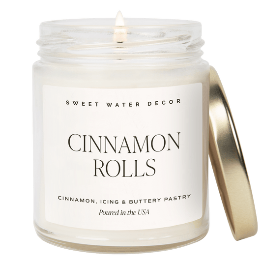 Cinnamon Rolls Soy Candle - Clear Jar - 9 oz