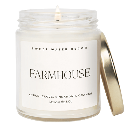 Farmhouse Soy Candle - Clear Jar - 9 oz