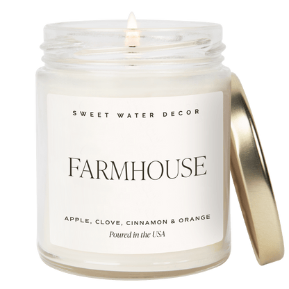Farmhouse Soy Candle - Clear Jar - 9 oz