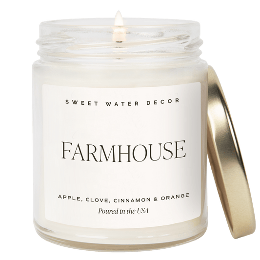 Farmhouse Soy Candle - Clear Jar - 9 oz
