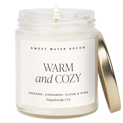 Warm and Cozy Soy Candle - Clear Jar - 9 oz