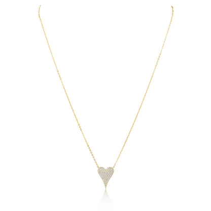 Sara Pave Heart Necklace