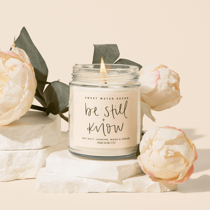 Be Still and Know Soy Candle - Clear Jar - 9 oz (Spa Day)