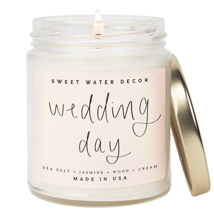 Wedding Day Soy Candle - Clear Jar - 9 oz (Spa Day)