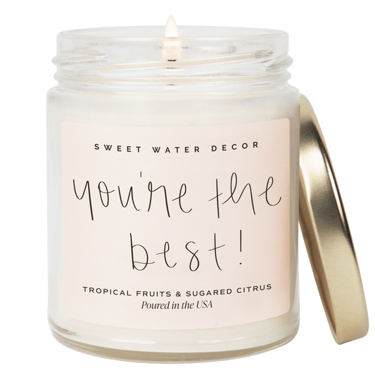 You're The Best! Soy Candle - Clear Jar - 9 oz (Island Air)