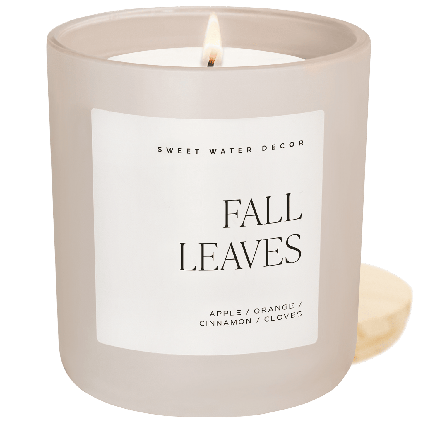 Fall Leaves Soy Candle - Tan Matte Jar - 15 oz