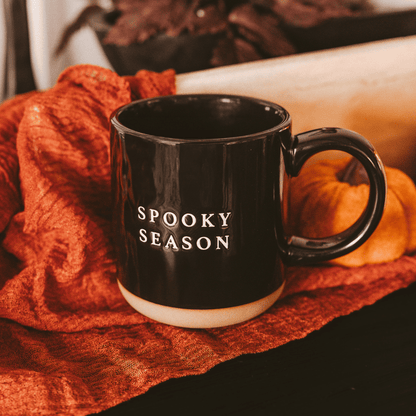 Spooky Season 14 oz Black Stoneware Coffee Mug