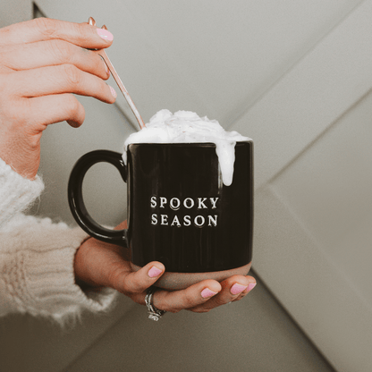 Spooky Season 14 oz Black Stoneware Coffee Mug