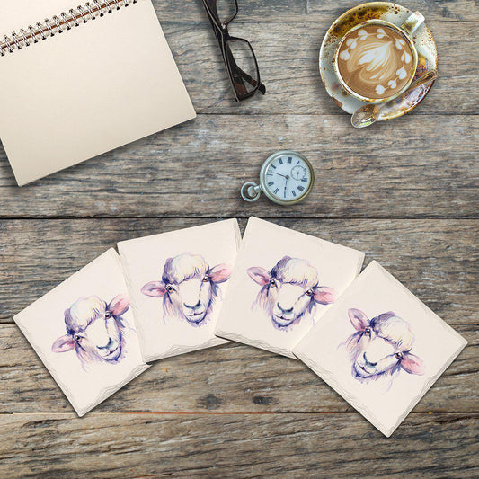 Sheep Face |Drink Coaster Set