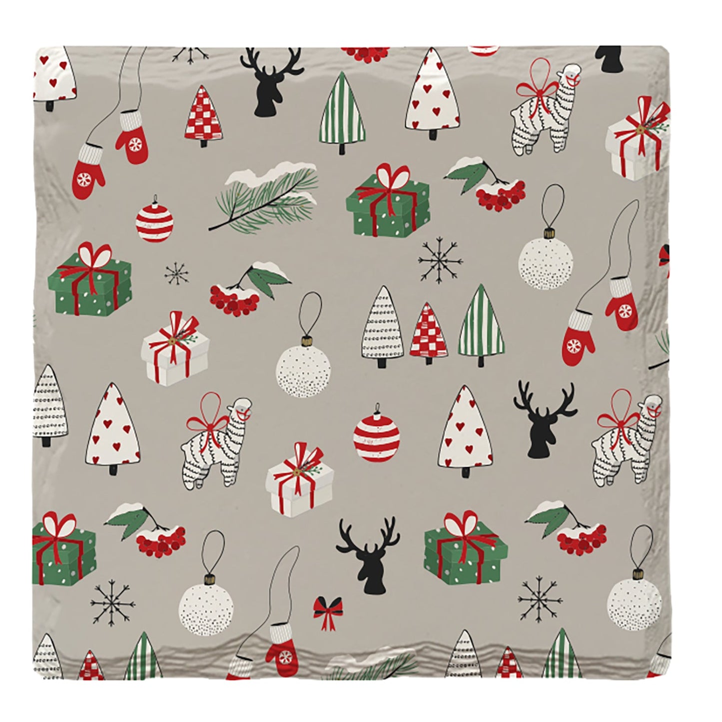Holiday Christmas Pattern | Drink Coaster Set